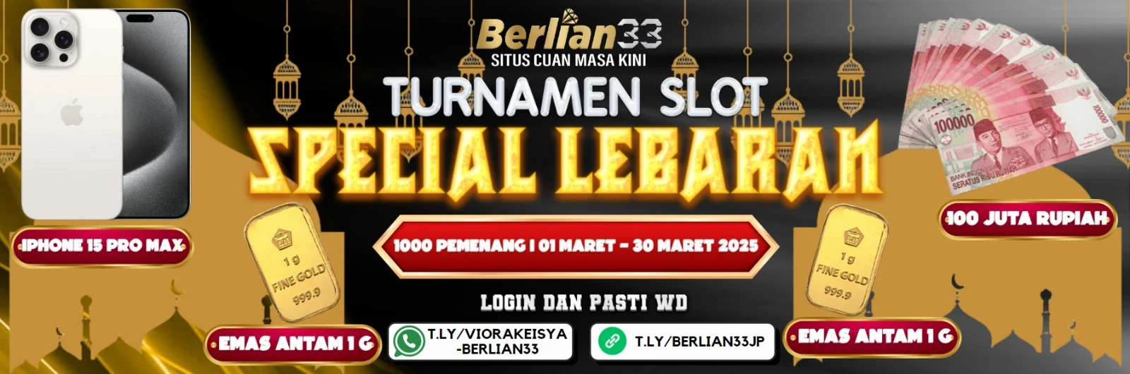 🕌🧡 TURNAMEN SLOT SPECIAL MENANTI LEBARAN DI SITUS CUAN MASA KINI BERLIAN33